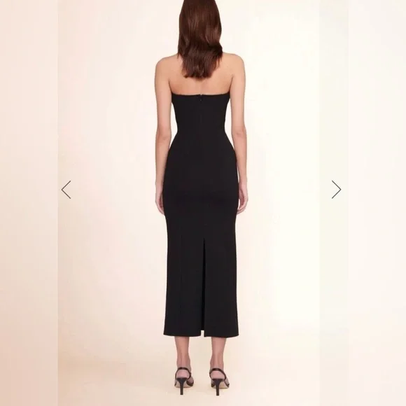 Staud Bardot Cutout Halter Dress M - Picture 3 of 10